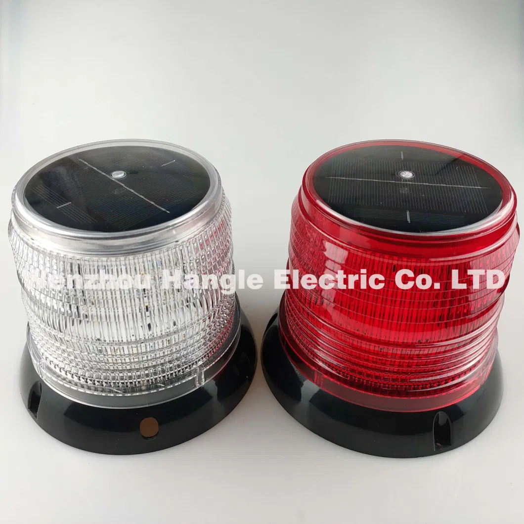 Bright Rotating LED Solar Warning Light Beacon/Red Warning Flashing Beacon Strobe Light Traffic Signal Beacon for Cars