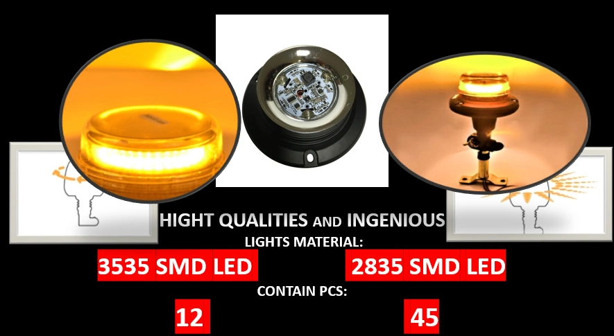 Amber Strobe LED Light for Heavy Duty Rotating Beacon Flash Light