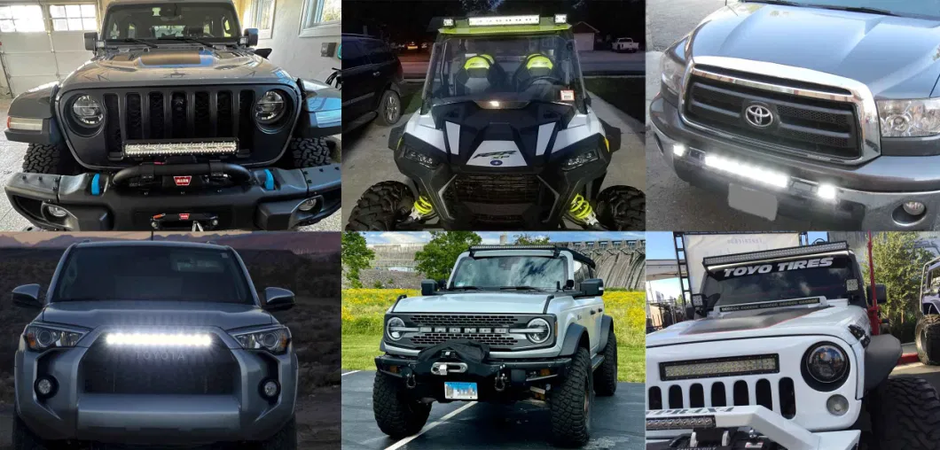 High Power 120W/180W/240W/300W White/Amber Blue Strobe Light Bar for off Road