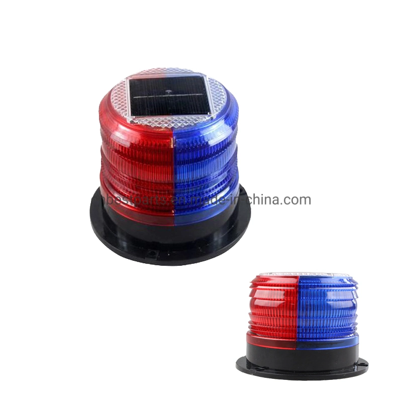 High Quality 6PCS Rotating LED Traffic Warning Road Safety Strobe Lights Base Strong Magnet Traffic Stroboscopic Lamp Powerful LED Warning Beacon Light