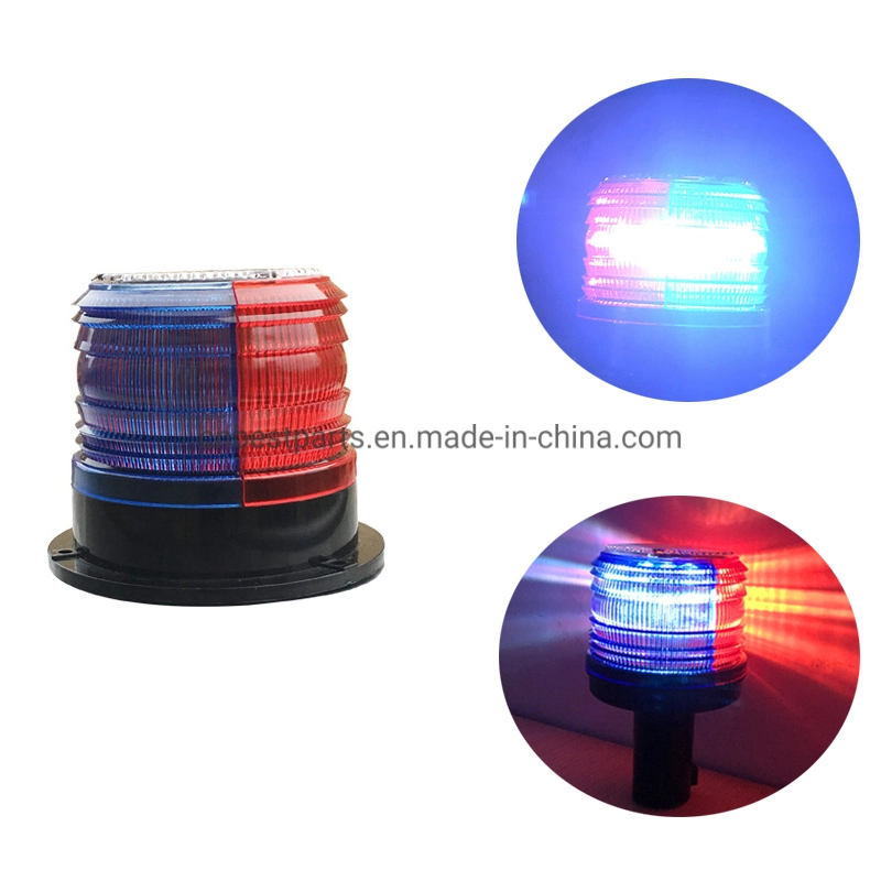 High Quality 6PCS Rotating LED Traffic Warning Road Safety Strobe Lights Base Strong Magnet Traffic Stroboscopic Lamp Powerful LED Warning Beacon Light