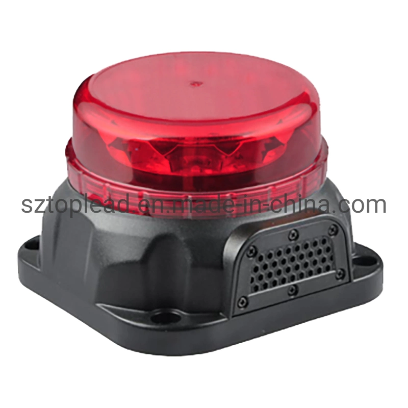 Waterproof IP65 LED 5730 Emergency Warning Beacon Light with Alarm Sound 2 in 1 Safety Snowplow Rotate Strobe Lamp R65 R10 Approval