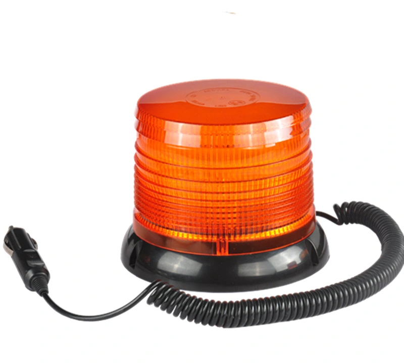 Car Strobe Warning Beacon Light LED Rotate Lamp Amber Emergency Traffic Lights with Magnetic Sucker Base and Cigar DC 12-48V CE