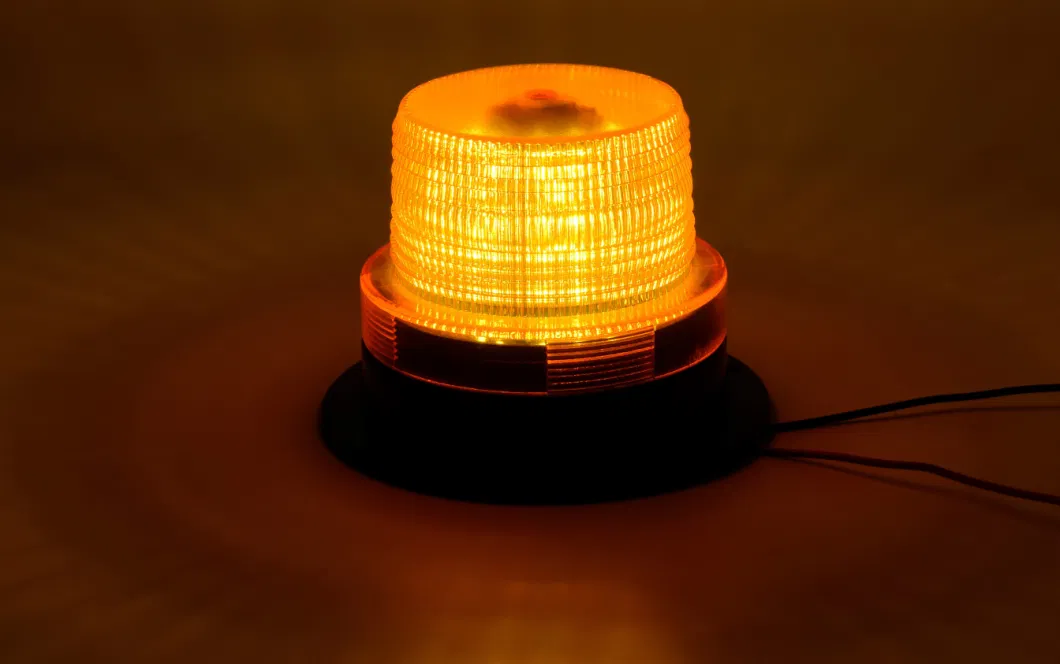 DC12V-110V Amber Emergency Strobe Beacon Light, LED Warning Light for Vehicles Truck