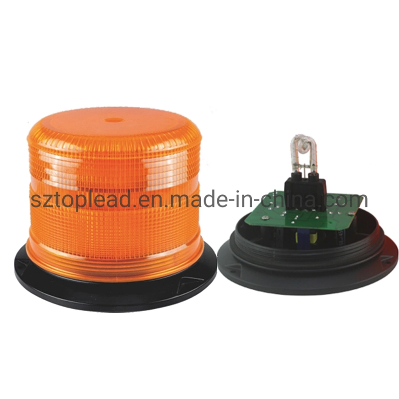 Heavy Duty Safety DC12-48V LED Emergency 4 Inch Rotating Strobe Light Low Profile Aluminum Base Traffic Warning Beacon