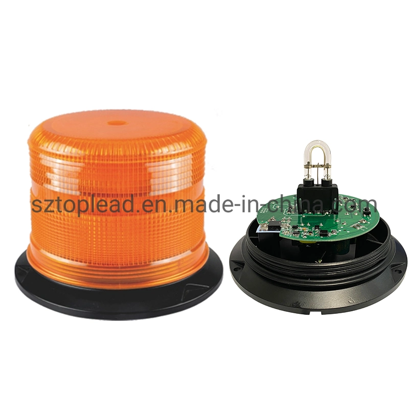 Heavy Duty Safety DC12-48V LED Emergency 4 Inch Rotating Strobe Light Low Profile Aluminum Base Traffic Warning Beacon