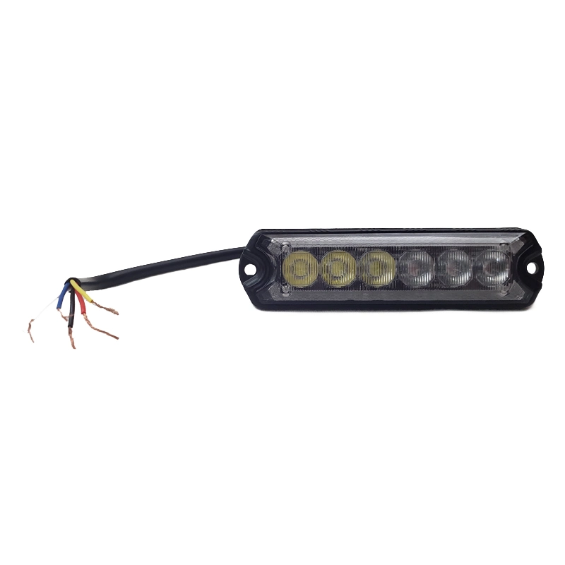 Slim 6 LED Flashing Emergency Car LED Warning Strobe Grille Lights