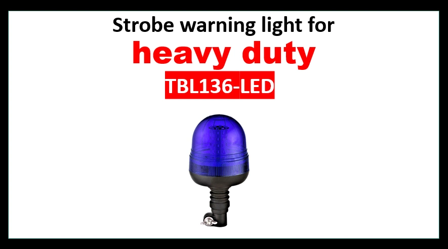 Blue Beacon LED Warning Light for Heavy Duty Rotating Beacon Flash Light