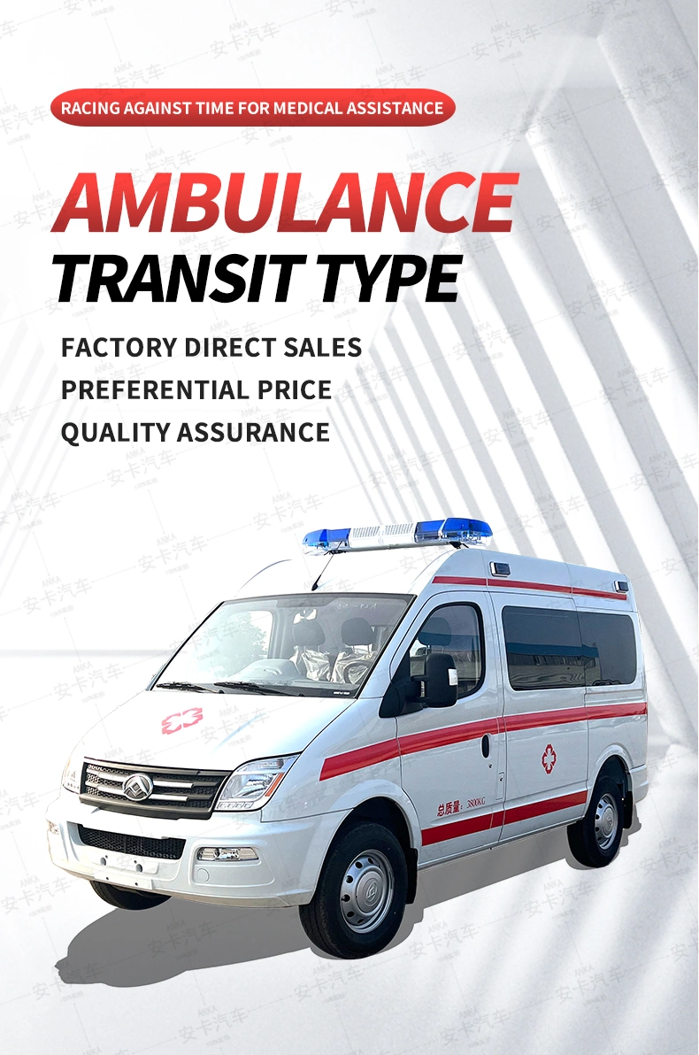 New Brand Medical Vehicle Rhd Diesel Ambulance Car Price with Light Bar