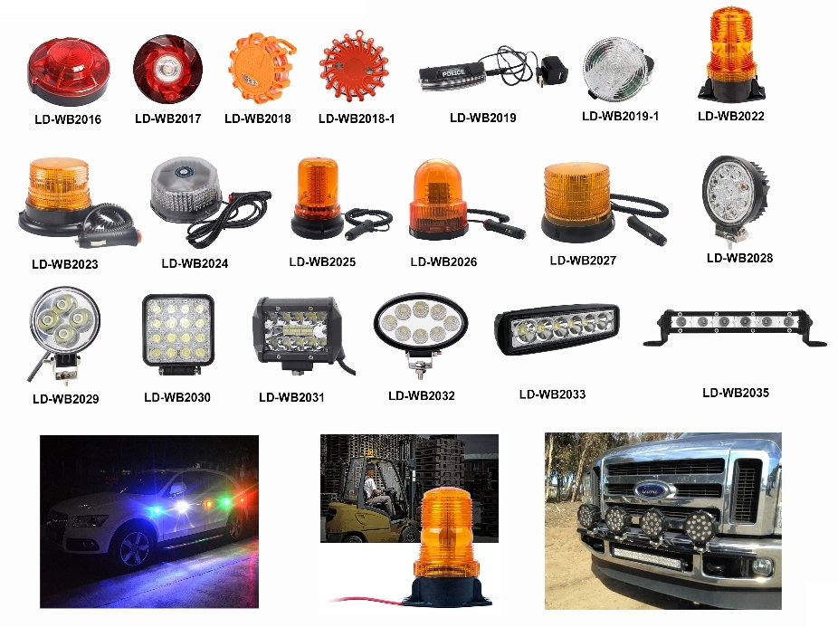 Road Traffic Cone Safety Emergency Strobe Rotating Warning Beacon Light Lamp