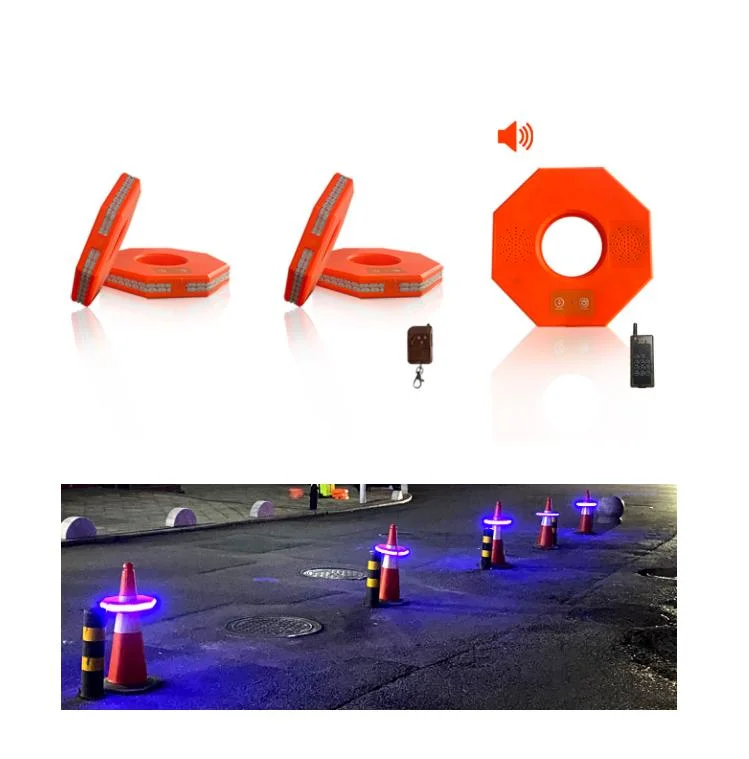 Wholesale 51PCS Red Blue Warning Flashing Signal Caution Cone Lamp Portable Emergency LED Beacon Strobe Lighting Rechargeable Traffic Safety Cone Light