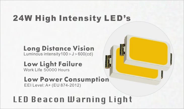 Amber LED Rotating Beacon Warning Light Lightr65 LED Beacon Light Flashing Amber Beacon