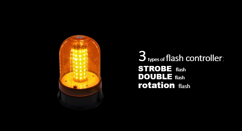 Amber LED Strobe Beacon Warning Light for Heavy Duty Rotating Beacon Flash Light
