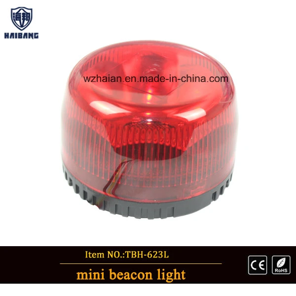 Small Size White LED Beacon Warning Light Magnetic Base Cigarette Plug Control