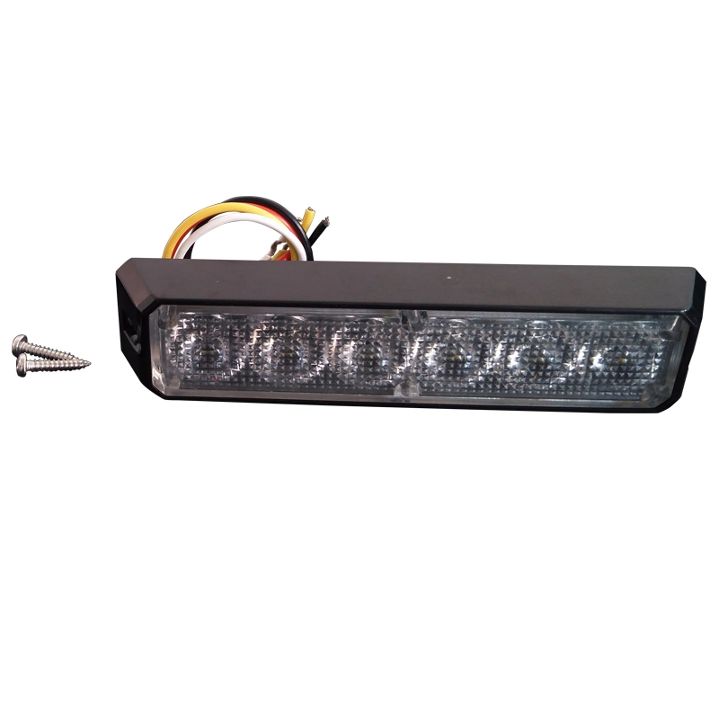 12-24V Multi Voltage Surface Mount 6 LEDs Super Bright Warning Car Grille Strobe Light