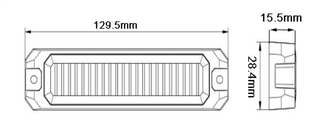 Emark 18W 12V - 24V Amber Strobe Warning Grille Flashing Light Bar for Vehicle ATV SUV