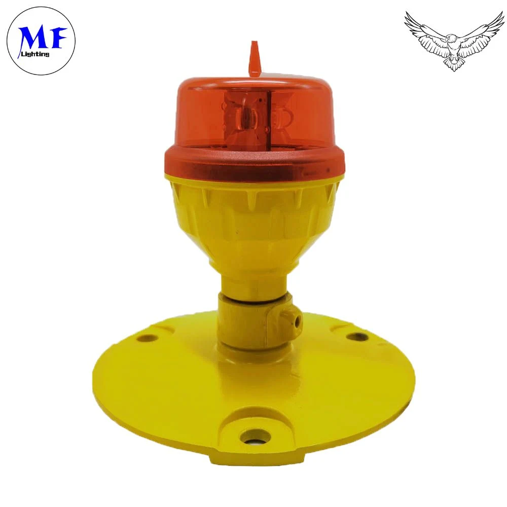 L-810 Icao LED Aircraft Warning Solar Power Red Beacon Waterproof LED Warning Light Tower Light Awl Aircraft Warning Light Aviation Obstruction Light
