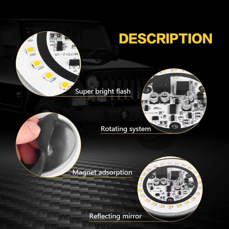 Rotating Emergency Magnetic LED Warning Beacon Strobe Light for Forklift