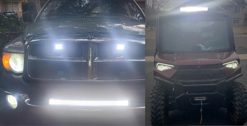 12V Dual Row Offroad 10W LED Car Work Light Bar for Truck SUV 4X4
