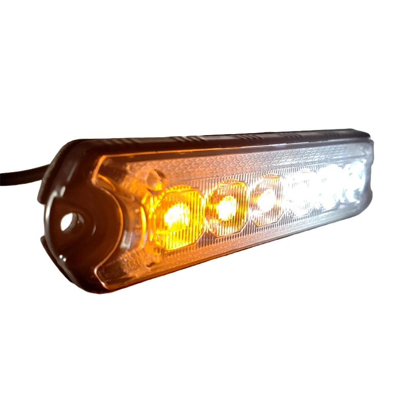 Slim 6 LED Flashing Emergency Car LED Warning Strobe Grille Lights