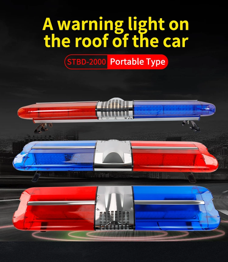 Customized OEM Car Roof Mounted LED Red Blue Emergency Flashing Ambulance Warning Light Bar