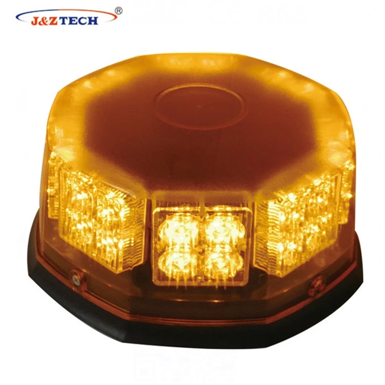 8 Sides Ambulance Truck Strobe LED Amber Rotating Flashing Blue Beacon Light