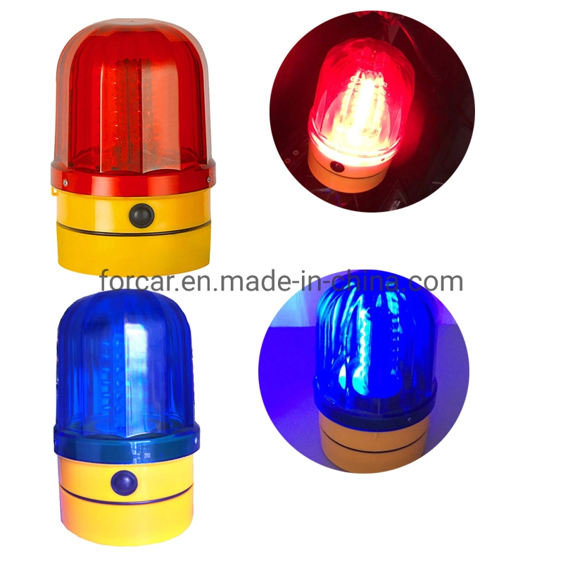 Revolving Car Warning Strobe Lights Battery-Operated Red LED Beacon Blinking Flashing Function Machine Emergency Warning Caution Light