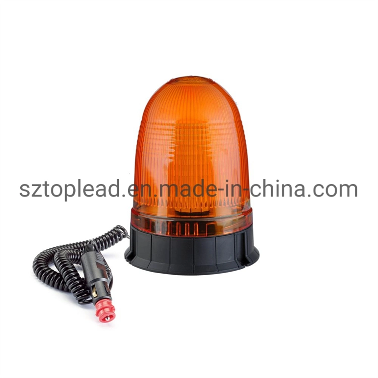 Amber Flexible Pole Mount LED Emergency Rotate Lamp Waterproof Traffic Strobe Warning Beacon Flashing Rotary Light