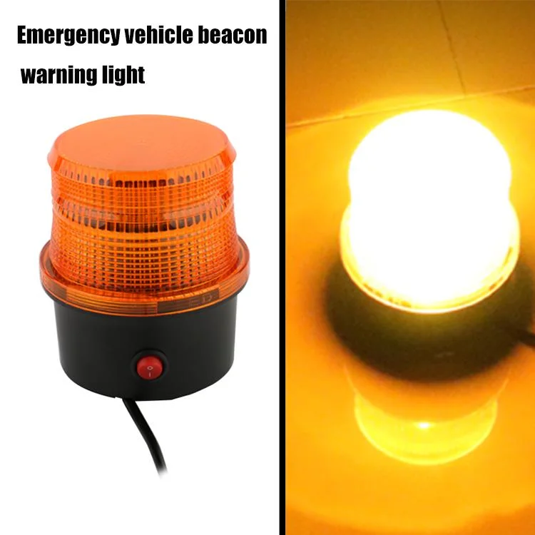 Forklift LED Strobe Beacon Light Amber Warning Light Roof Top Hazard Warning Flash Emergency Light Safety Sign with Alarm Sound for Forklift