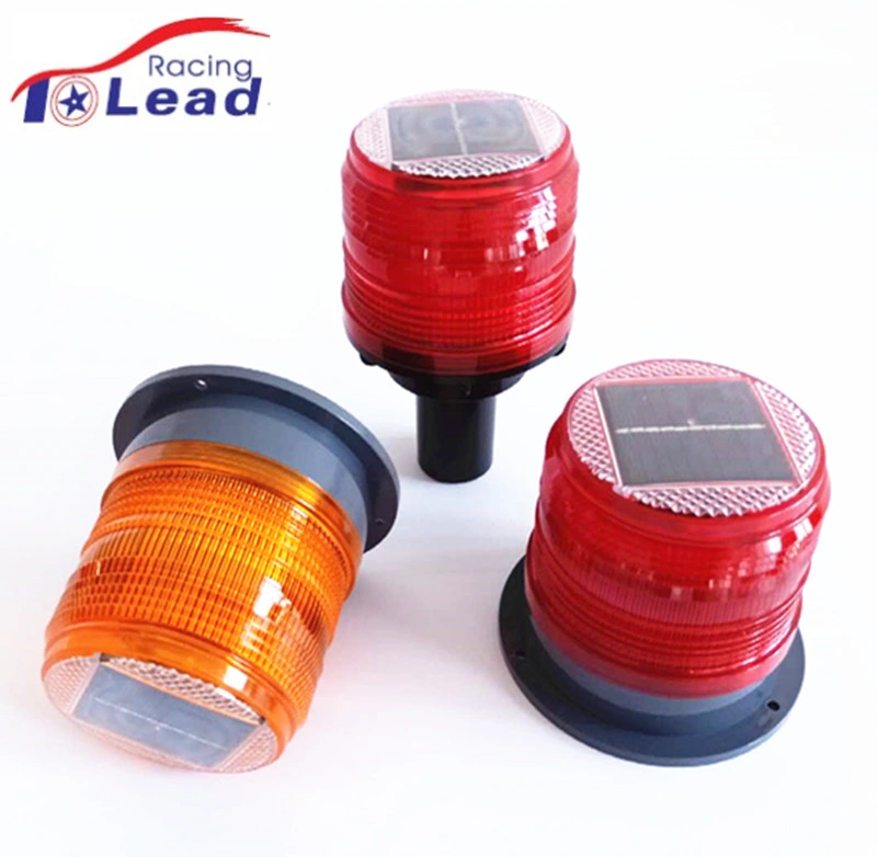 Hight Brigtness LED Solar Warning Beacon Safety Traffic Flashing Light