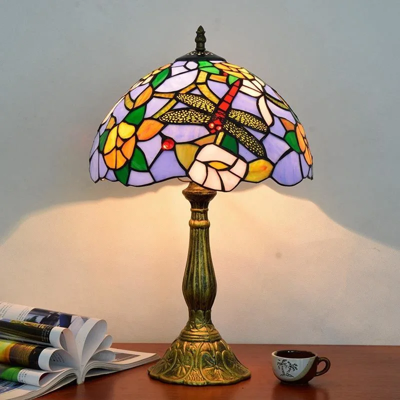 30cm Tiffany Table Lamp Aolly Base Bedroom Bedside Luxury Lamp (WH-TTB-73)