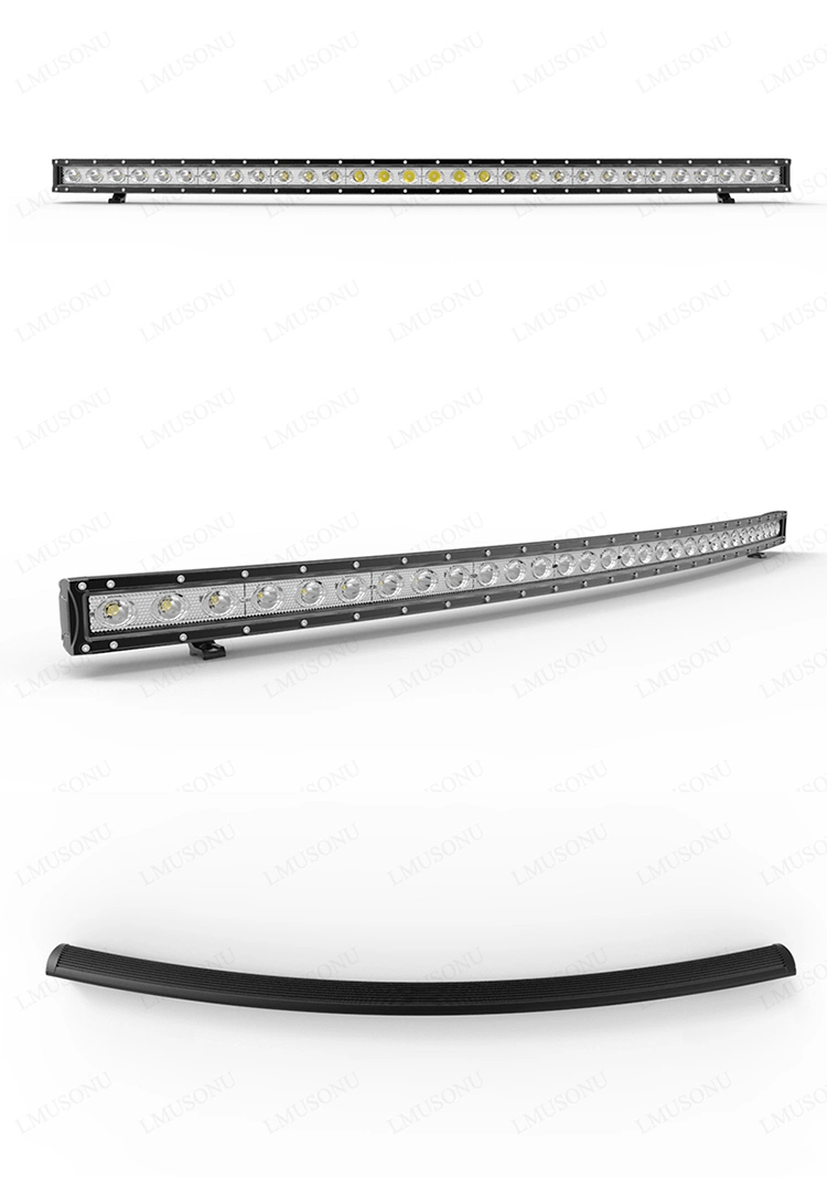 Lmusonu Competitive 4X4 Accessory Curved Car Bend LED Light Bar 150W Slim Single Row 48.3 Inch