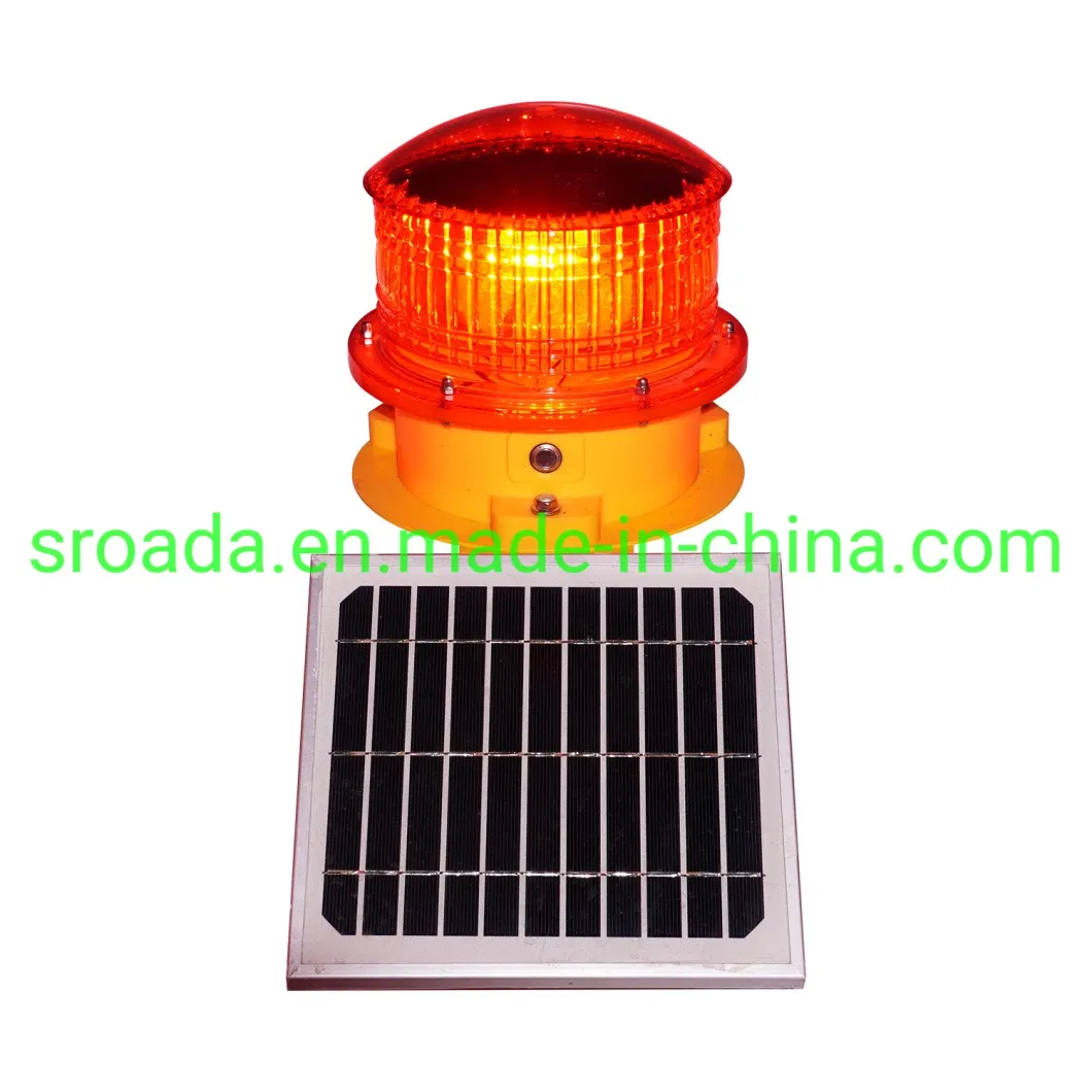 Warning Road Traffic Light Solar Red Flashing Warning Light