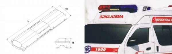 Senken Gen III Surfaced Police Ambulance Warning CREE LED Lightbar