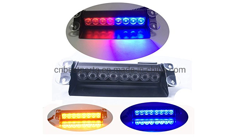 Road Emergency Car Strobe Flash Warning Lighting 12V 8 LED Flashing Red Blue Traffic Safety Signal Caution Strobe Lamp Car Styling LED Beacon Warning Light