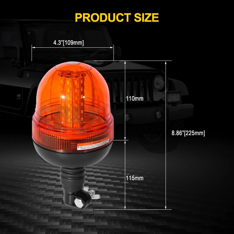 CE LED Strobe Warning Light with Pole Mount Beacon Flexible Rotating Flashing Safety Alarming Tractor Beacon Light