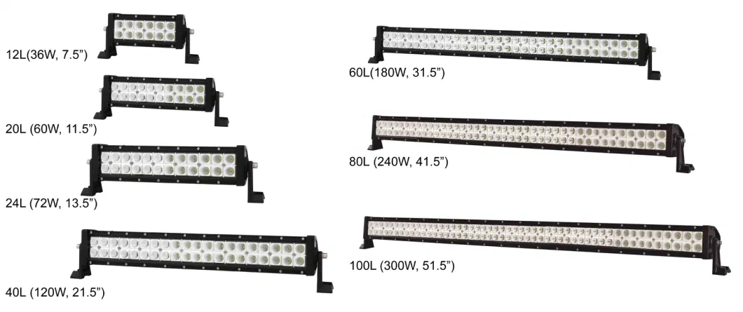 Double Row 120W/180W/240W/300W Deck/Dock Marine White LED Light Bar for Ship Watercraft Speedboat