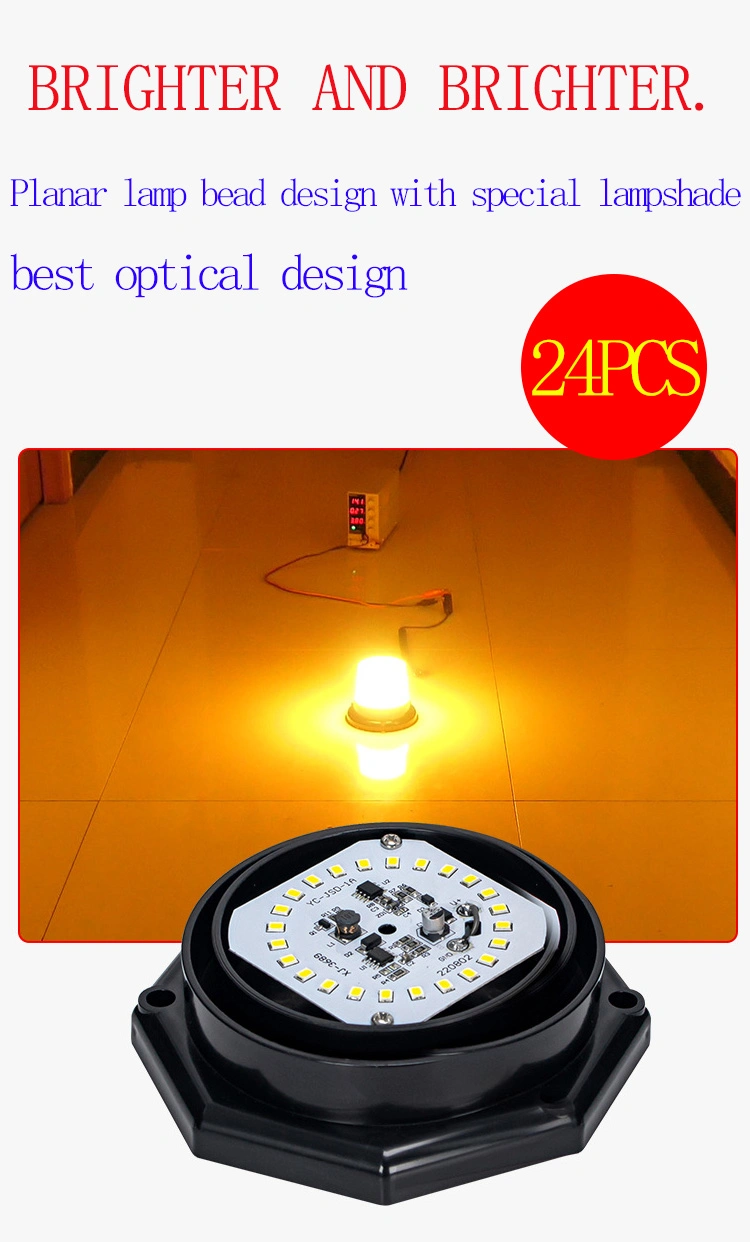 Forklift LED Strobe Beacon Light Amber Roof Top Hazard Traffic Indication Flash Emergency Warning Light Safety Lamp with Magnet