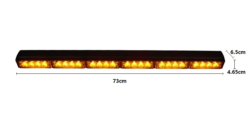 72W 73cm Stick 6 LED Module Traffic Advisor LED Warning Light Bar