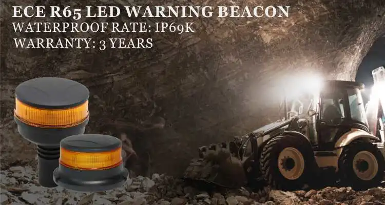 Revolving Beacon Light with ECE R65, IP69K Waterproof