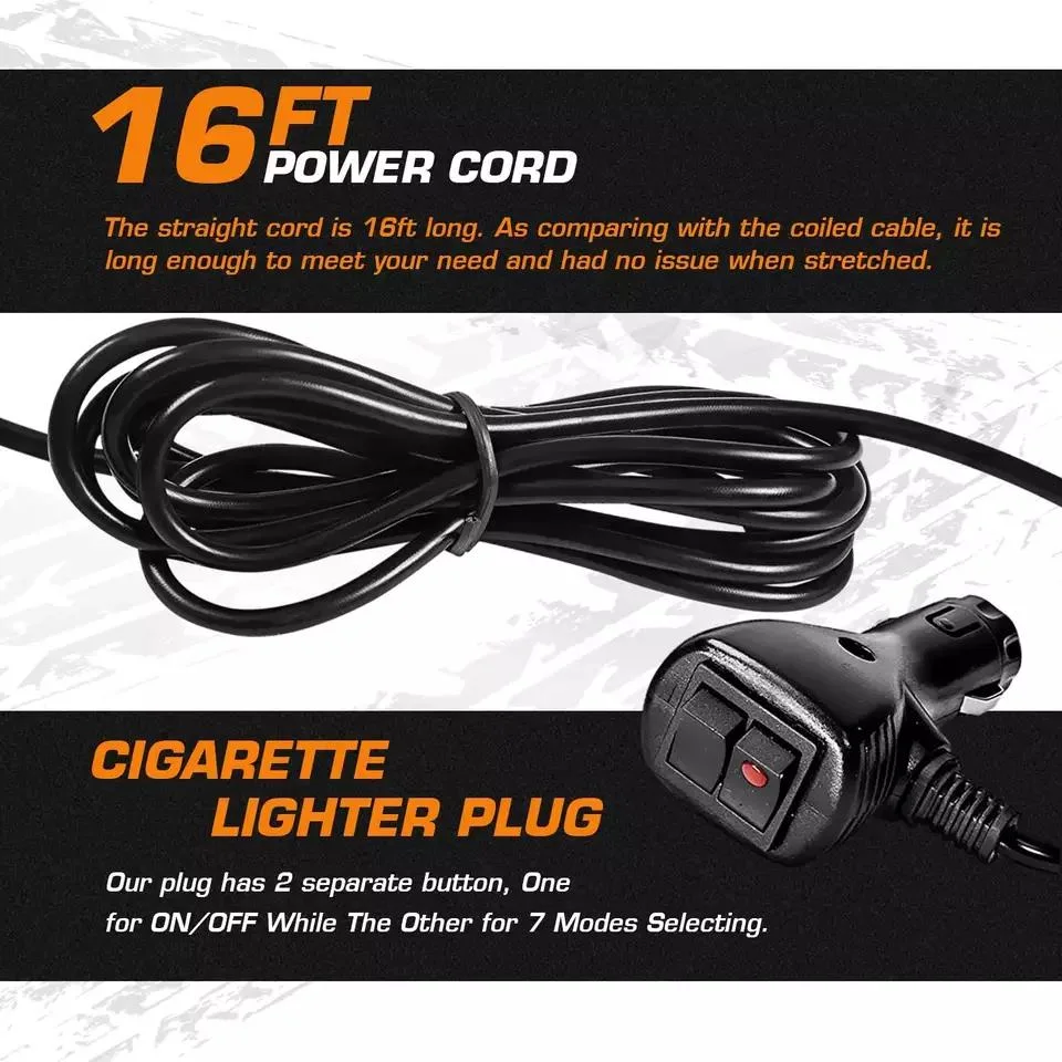 16.8 Inch LED Strobe Flashing Light Bar High Intensity Emergency Hazard Warning Beacon Lights for Car Trucks Trailer Roof