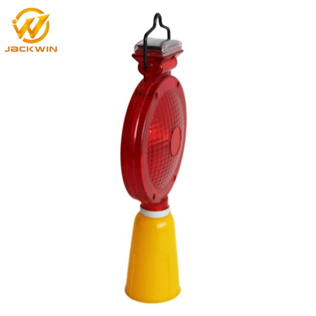 LED Strobe Beacon Traffic Cone Top Solar Warning Light for Road Safety