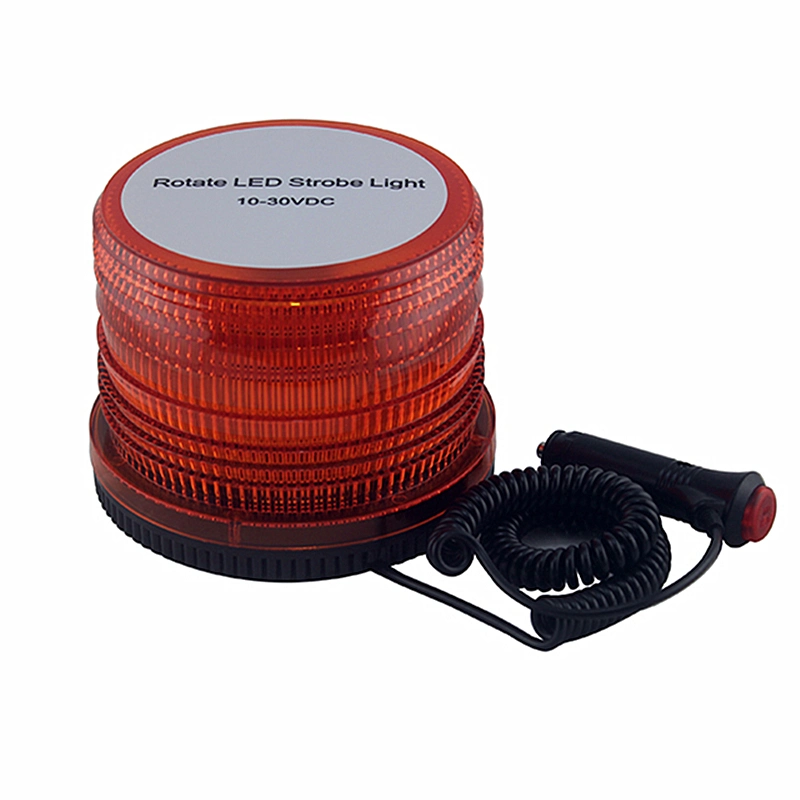 Toplead 10-30VDC Rotate LED Strobe Light LED Warning Light Beacon Light with Magnetic Base Tld202