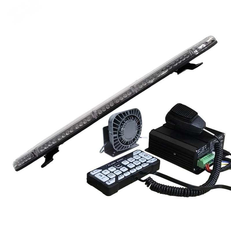 PC Lens Flashing Warning LED Strobe Lightbar with Cjb711dk 100W Siren Speaker