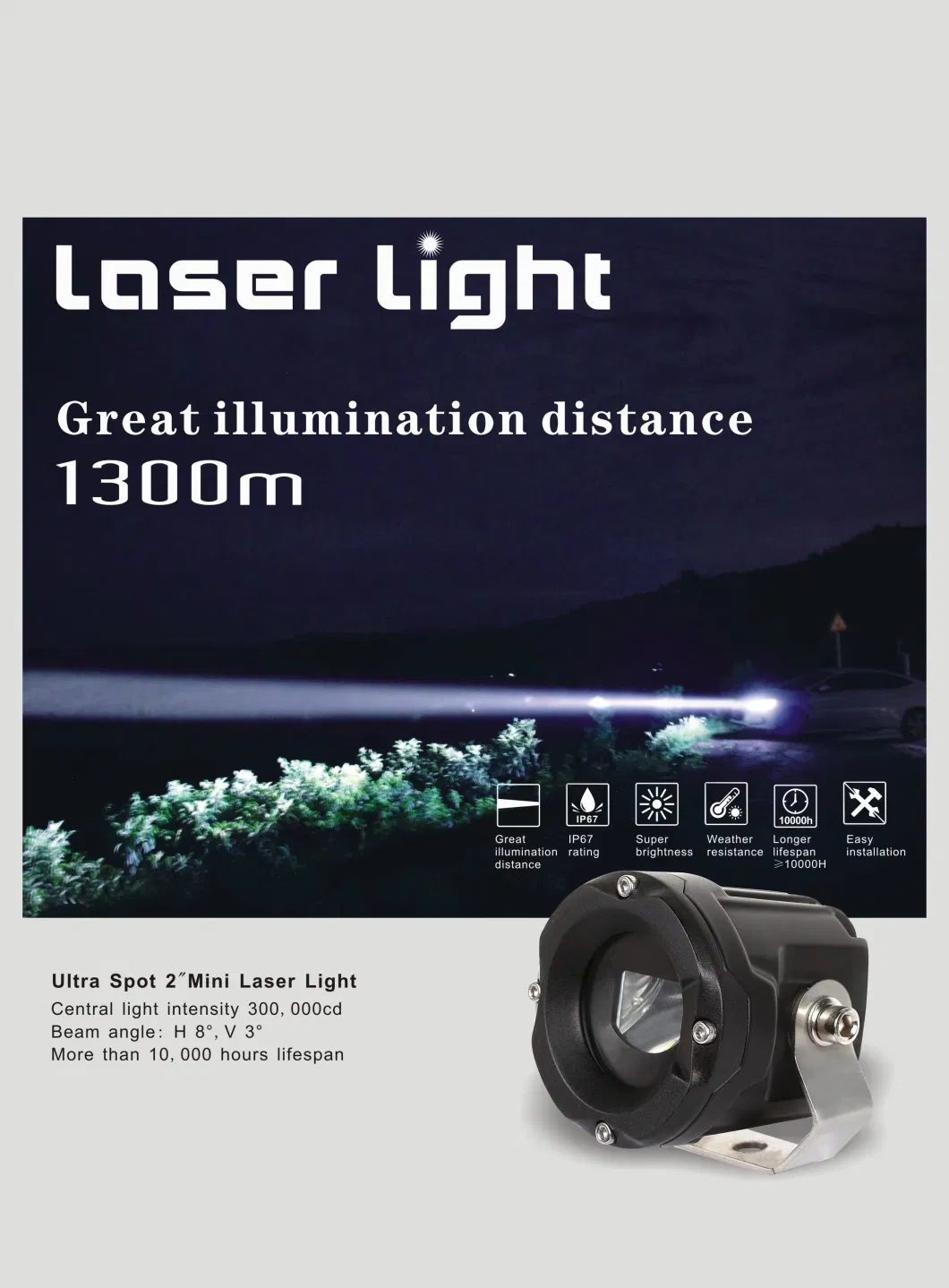 Ultra Bright LED Laser Projector Lens Light Car Retrofit Bi-LED Headlight Spot Light for Trctor Truck