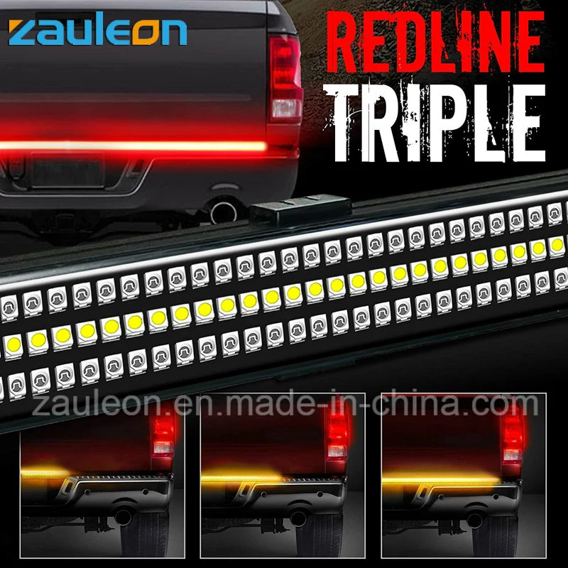 Full Function Reverse Brake Running Sequential Amber Turn Signal 60&prime;&prime; LED Tailgate Light Bar for Trucks SUV Trailer