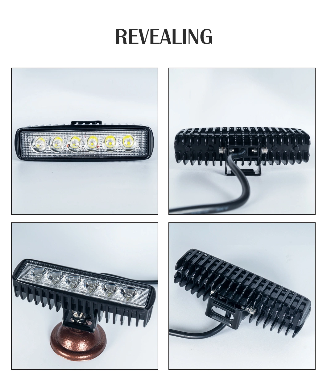 White Low Profile LED Driving Light Bar for Tractor, off-Road
