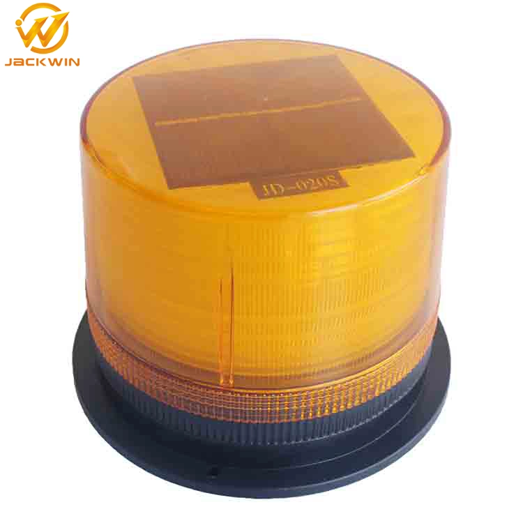 Eco Solar Panel Portable Wireless Waterproof Red/Yellow/White Flashing Warning Lights with Magnet Base
