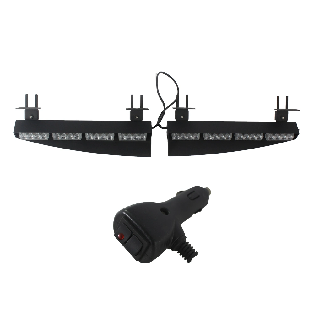 Haibang 12V LED Visor Lightbar Emergency Strobe Directional Windshield Light Bar