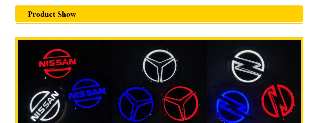 Auto Logo LED Light Car 3D Grille Emblem Badge Vehicle Beacon Lights for Scion